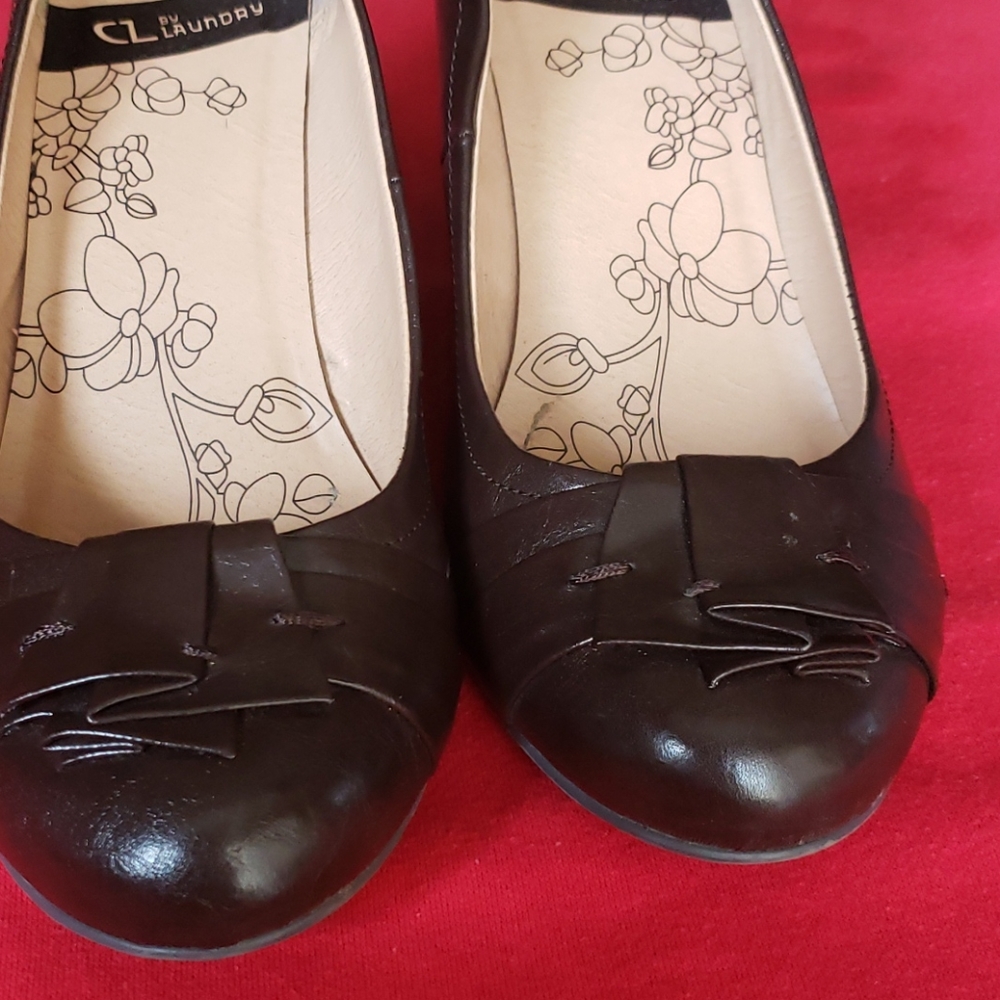 Women Brown wedge heel shoes Size 10